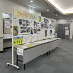 尼崎市のアスベスト写真展の会場入り口の写真です。